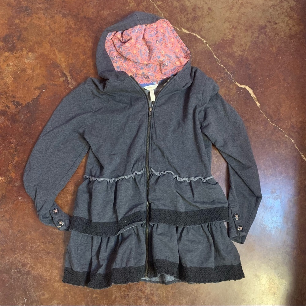 Matilda Jane Wise & Wonderful Ruffle Hoodie Jacket Sweatshirt